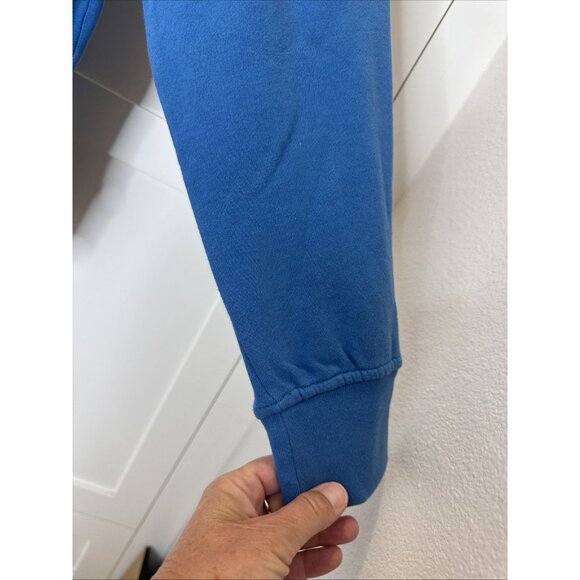 Walt Disney World Retro Blue Crewneck Rainbow Sweatshirt front pockets SIZE Med - Picture 14 of 14